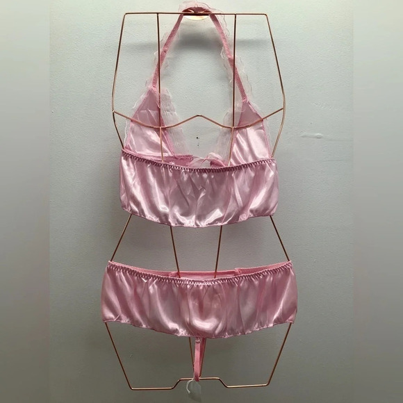Pink satin and lace cami set New With Tags - Picture 3 of 3